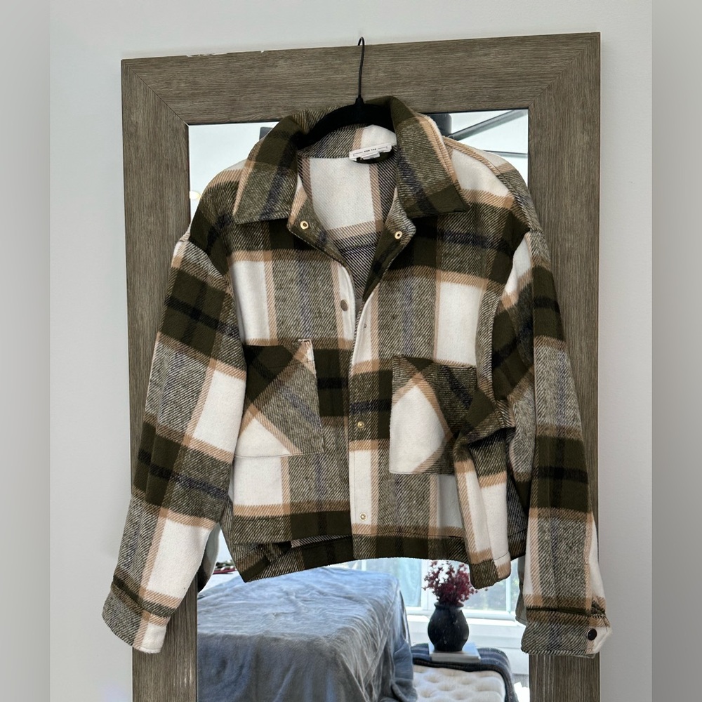 For The Republic Multicolor Plaid Cropped jacket